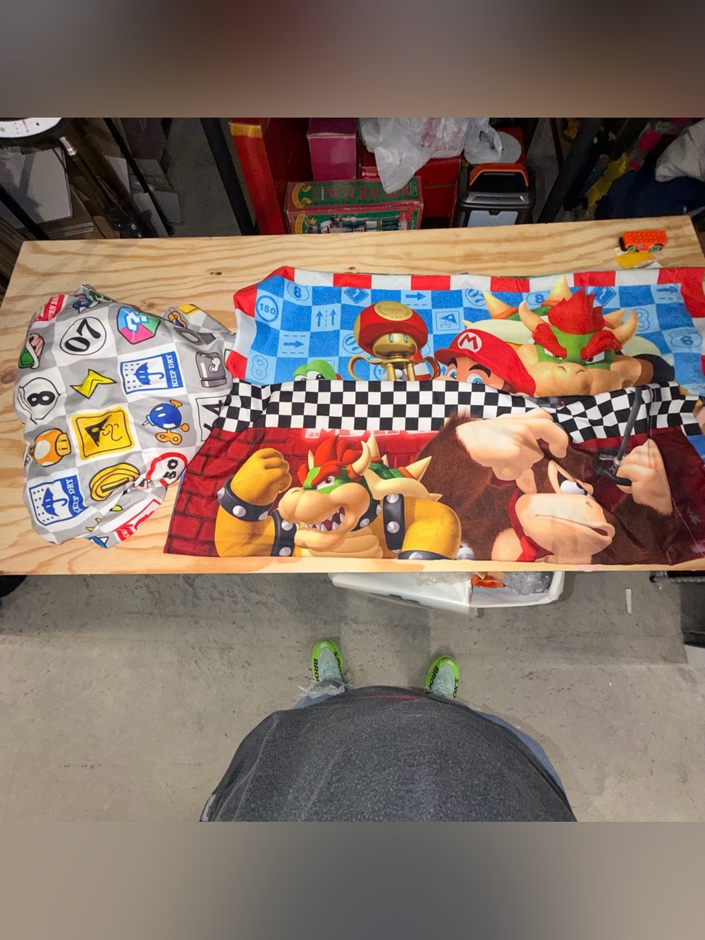 Nintendo Super Mario Character Bedding Panel - Red, Blue, Yellow, Black